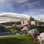 zaha hadid new national stadium tokyo rendering 1