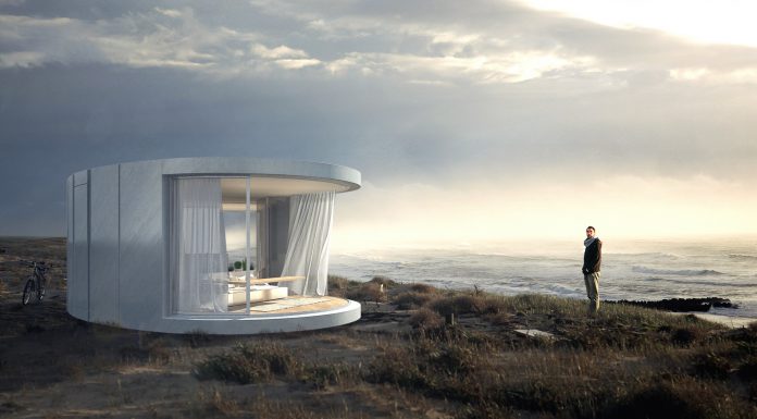 บ้านเล็กสุดโมเดิร์นผสานการปรับเปลี่ยนห้องนั่งเล่นและห้องนอนได้รอบทิศทาง