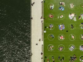 “Domino Park” กับวงกลมรักษาระยะห่าง ทางออกใหม่ของพื้นที่สาธารณะ ในเมืองบรู๊คลิน