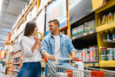 Couple,With,A,Cart,Buying,Building,Materials