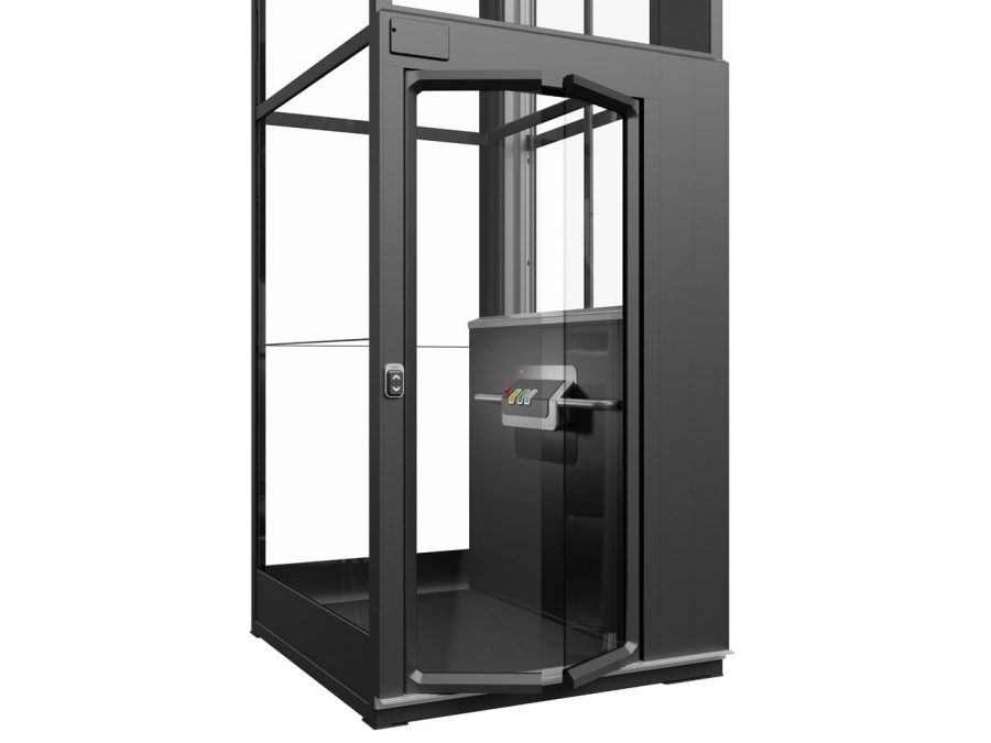 ประตูลิฟท์แบบซาลูน (Saloon doors)