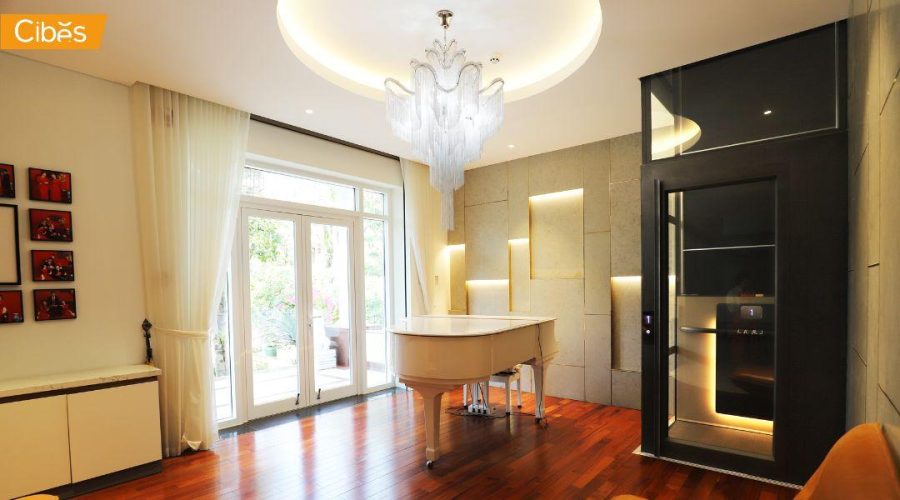 Cibes Air ลิฟท์บ้านที่ติดตั้งแบบเจาะทะลุพื้น และเลือกสีกับ Interior ภายในลิฟท์ได้อย่างลงตัว