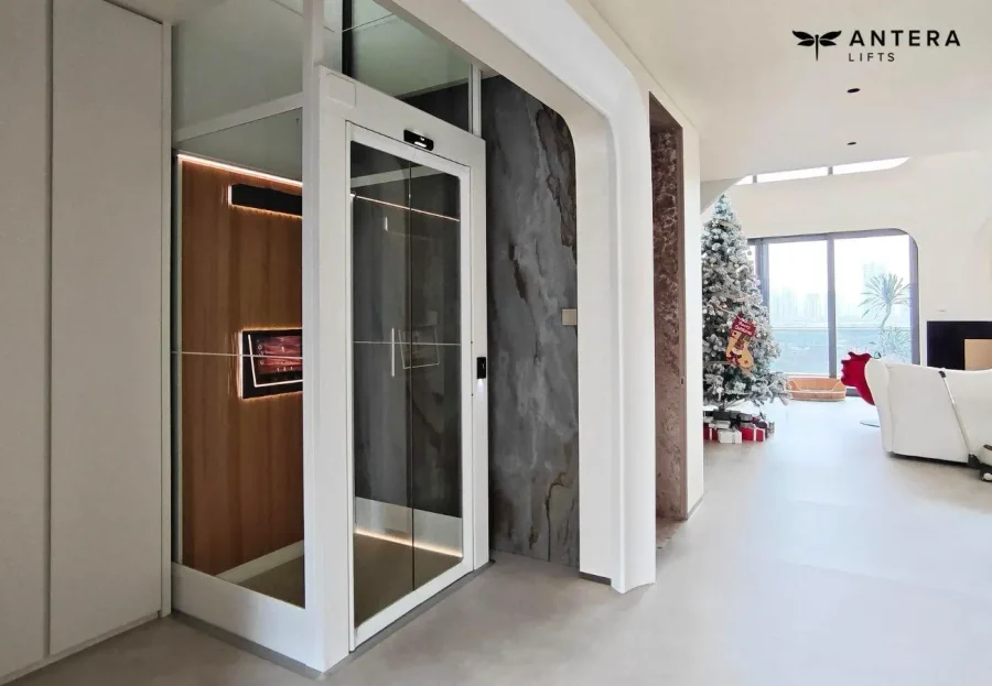 ANTERA Z85 ลิฟท์บ้านหรูผนังสูงพร้อมประตูซาลูน